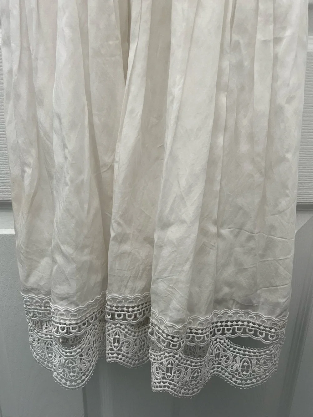 Zara White Crochet Bodice Spaghetti Strap Top - Picture 5 of 14